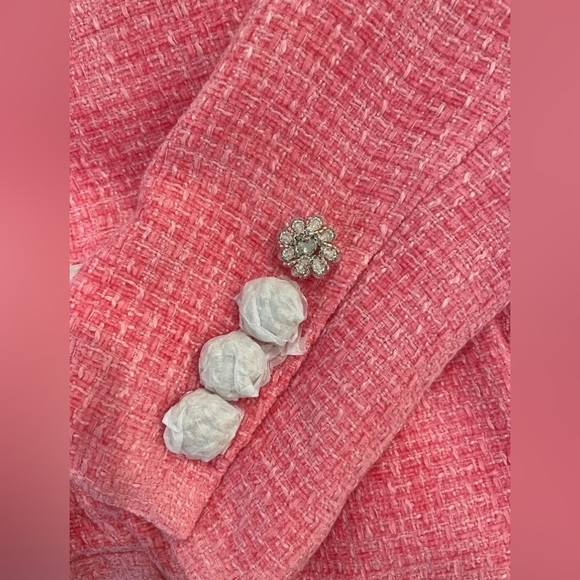 Self Portraits Pink Boucle Mini Dress - Picture 6 of 6